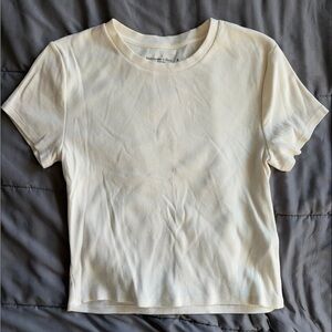 Abercrombie & Fitch Off-White Short Sleeve Tee